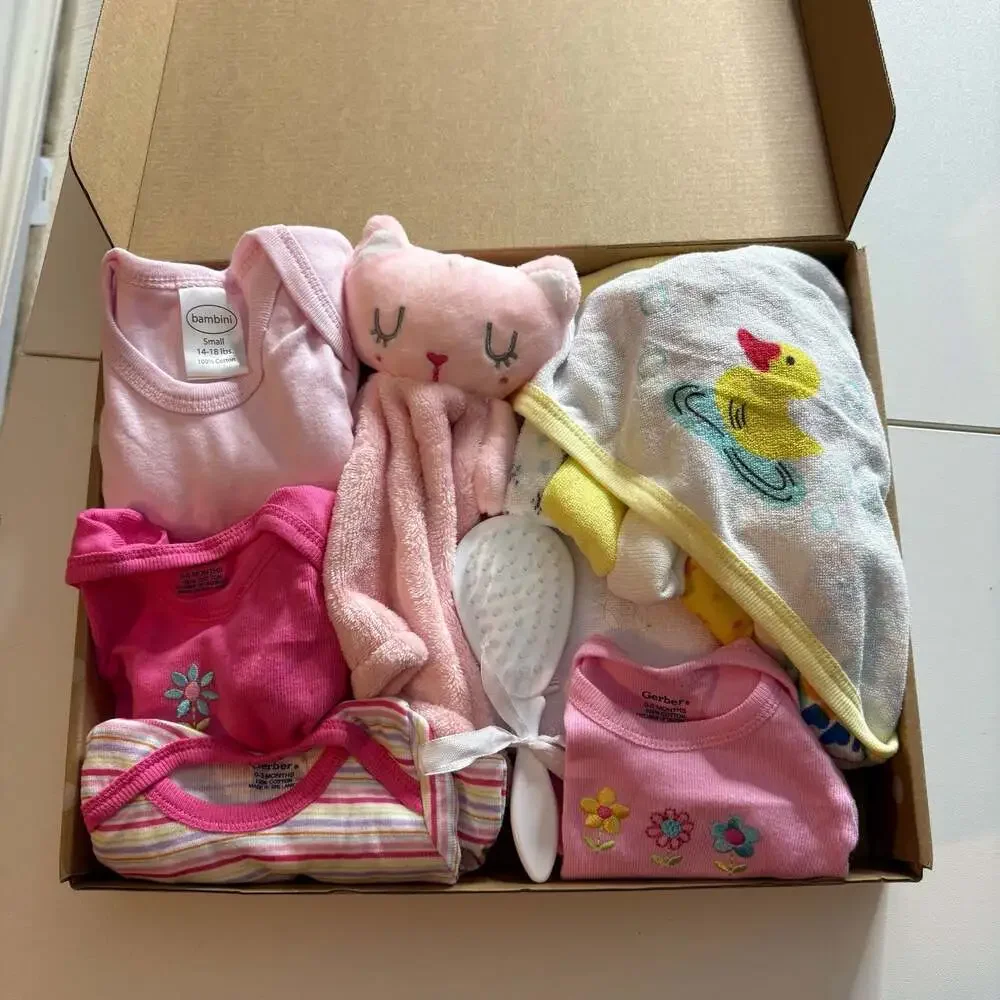 NWT Newborn Baby Gift Set, Bundle Clothes Towel Lovey Shower Gift  New/ Unused